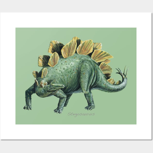 Stegosaurus Wall Art by davidroland